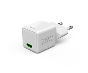 Mobil - Adaptere og ladere - Hama Fast Charger USB-C Super-Mini Charger PD 25W White - 00201981