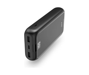 Nødlader - Hama Powerbank 20000 mAh Fast Charge LiPo Anthracite Nødlader - Svart - 20000 mAh - 00201710