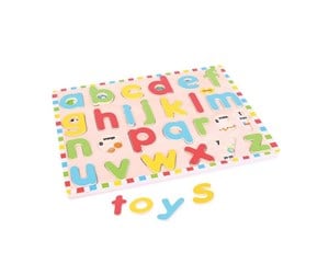 Puslespill - Bigjigs Wooden Puzzle Alphabet 26pcs. Tre - BJ757