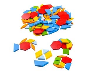 Puslespill - Bigjigs Wooden Mosaic Tiles 250pcs. Tre - BJ942