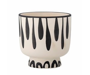 Dekorasjon - Bloomingville - Malena Flowerpot Black Terracotta (82060715) - 82060715