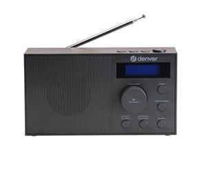 DAB, nettverks- og klokkeradio - DENVER DAB-51B – Compact DAB+/FM Radio with Dual Alarm (Black) - DAB/DAB+/FM - Svart - DAB-51B