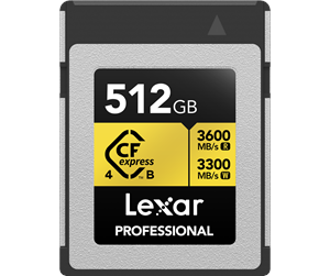 Minnekort - Lexar Professional CFexpress 4.0 Pro Gold - 3600MB/s - 512GB - LCXEXP4512G-RNENG