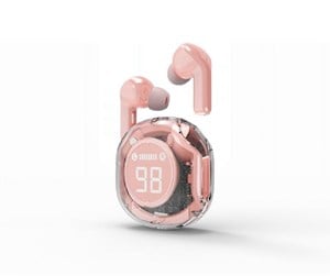 Hodetelefoner - Gembird Transparent TWS in-ears - Rosa - TWST-01-PK