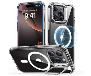 Mobil - Deksel og etui - ESR Classic Hybrid (HaloLock) case with stand for iPhone 16 Pro Max (transparent) - 1A7500102