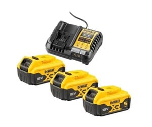 Batterier & Ladere - Dewalt DCB1104P3-QW 18V XR 5Ah Triple Battery Starter Kit - DCB1104P3-QW