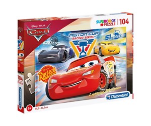 Puslespill - Clementoni Jigsaw Puzzle Super Color Cars 104pcs. Gulv - 27072