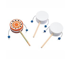 Kreative leker - Colorations - Decorate your own Monkey Drum Set of 12 - SPINDRUM