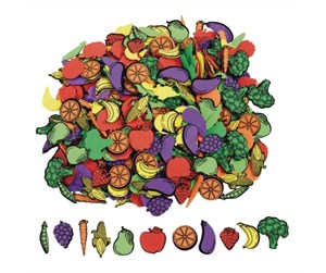 Kreative leker - Colorations - Self-adhesive Foam Fruit and Vegetable Stickers 500pcs. - CHSAFVFO