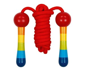 Utendørsleker - Goki - Wooden Jump Rope Rainbow 200cm - 63887