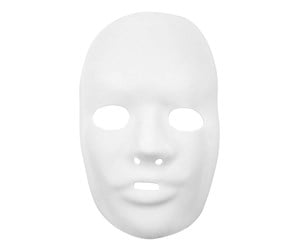 Kreative leker - Creativ Company - Plastic Mask White 24x25.5cm - 592420