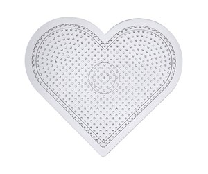 Kreative leker - Creativ Company Iron-on bead plate Heart Clear - 753030