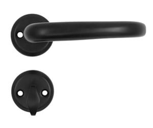 Beslag & Hengsler  - Home>it HOME It® door handle set for exterior door with 3 keys matt black - 13372