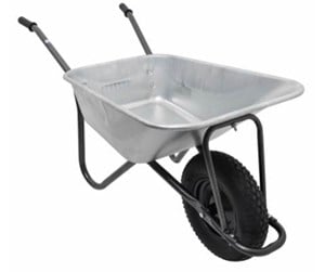 Verktøykasser & Lagringssystemer - Home>it Home it® builder’s wheelbarrow with pneumatic rubber wheel and hammered finish 110 litres - 91811