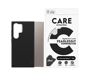 Mobil - Deksel og etui - CARE by PanzerGlass Fashionable Case Black w. QI Compatible Samsung Galaxy S25 Ultra - CRRFBQIG38488