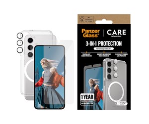 Mobil - Beskyttelsesglass - CARE by PanzerGlass Flagship 3-in-1 Bundle Samsung Galaxy S25 - CRRCHNUG38388