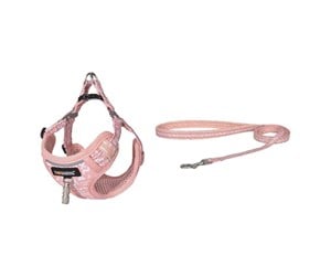 Katt - Dogness cat leash+harness walking set (pink) - CAT SET PINK