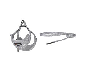 Katt - Dogness Cat set harness and leash (Light Grey) - CAT SET GREY