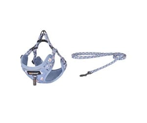 Katt - Dogness cat leash+harness walking set (light blue) - CAT SET BLUE