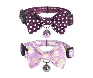 Katt - Dogness cat collar set 2 pcs. (pink/purple) - COLLAR PINK