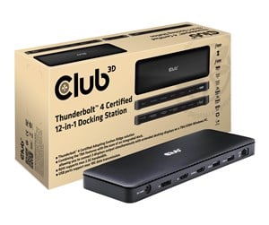 Dokkingstasjon - Club 3D 12-in-1 - docking station - USB-C / USB4 / Thunderbolt 3 / Thunderbolt 4 - 2 x HDMI DP Thunderbolt 4 - 2.5GbE - CSV-1582