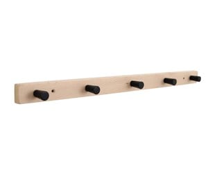 Verktøykasser & Lagringssystemer - Home>it coat rack with 5 hooks 50 cm natural/black hook beech - 12294