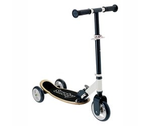 Kjøretøy - Smoby Wooden 3-Wheel Children's Scooter Blue - 750908