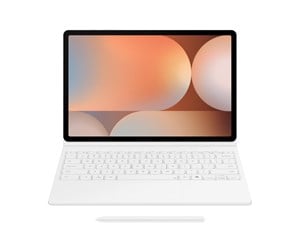 Tastatur - Samsung AI Book Cover Keyboard - Galaxy Tab S9+ | S9+ FE | S10+ - White - Tastatur & Foliosett - Nordisk - Hvit - EF-DX825BWEGSE