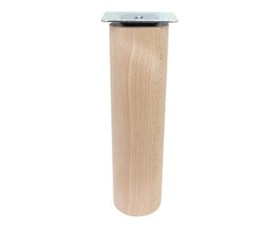 Beslag & Hengsler  - Home>it Round table leg with straight bracket Ø55 x 20 cm beech wood. 100% FSC. - 11324