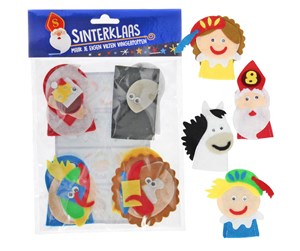 Kreative leker - Wins Holland - Make your own Felt Finger Puppets Sinterklaas 4 pcs. - KN2151