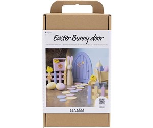 Arts & Crafts - Tilbehør - Creativ Company Craft Kit Easter Bunny Door - Pastel Colours - 977530