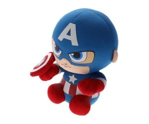 Dukker, Bamser & Utstyr - Ty Beanie Babies Marvel Captain America Soft 15cm - 2012366