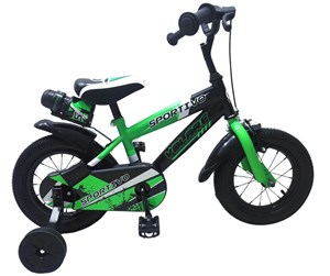 Skating - Volare Sportivo Children's Bicycle 12" - Green/Black - 31278