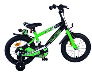 Skating - Volare Sportivo Children's Bicycle 14" - Green/Black - 31478