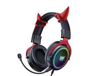 Hodetelefoner - ONIKUMA X10 Gaming Headphones Black and Red Demon Wands - X10 devil