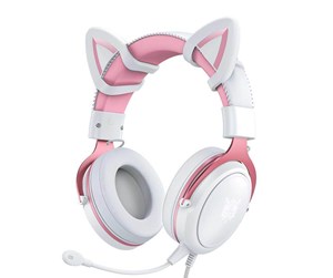 Hodetelefoner - ONIKUMA X10 White/Pink/Cat Ears Gaming Headphones - X10 Cat Ears