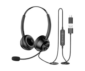 Hodetelefoner - New Bee Wired headset with microphone H368 - H368