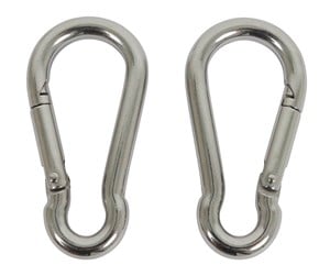 Beslag & Hengsler  - Home>it fireman's carabiner Ø8 x 80 mm stainless steel 2 pcs. - 20467