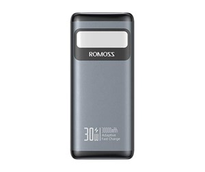 Nødlader - ROMOSS Powerbank PMT30 30000mAh 30W (black) Nødlader - Svart - 30000 mAh - PMT30-192-2133H