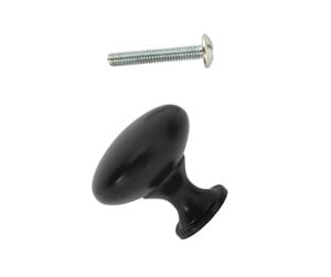 Beslag & Hengsler  - Home>it furniture knob Ø30 x 30 mm matt black - 21216