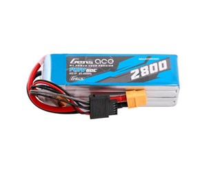 Fjernstyrt - Gens ace &Tattu G-Tech Soaring 2800mAh 14.8V 60C 4S1P LiPo XT60 - GEA284S60X6GT