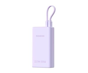 Nødlader - ROMOSS Powerbank PHA10 10000mAh 22.5W (purple) Nødlader - Lilla - 10000 mAh - PHA10-151-8333H