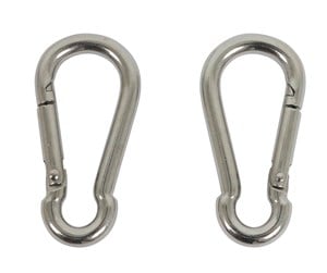 Beslag & Hengsler  - Home>it fireman's carabiner Ø5 x 50 mm in stainless steel 2 pcs. - 20463