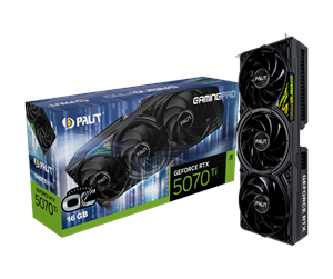 Grafikkort - Palit GeForce RTX 5070 Ti GamingPro OC - 16GB GDDR7 RAM - Grafikkort - NE7507TS19T2-GB2031A