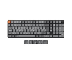 Tastatur - Keychron K17 MAX Wireless Tri-Mode Hot Swap QMK/VIA Gateron Low Profile Red - Gamingtastatur - Nordisk - Svart - K17M-H1-BO