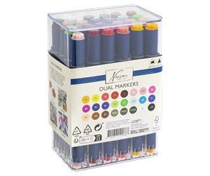 Arts & Crafts - Tilbehør - Nassau Round dual markers 24 pcs in transparent box - AR0104/23GE