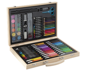 Arts & Crafts - Tilbehør - Grafix Colouring Case 86 pcs - FSC wood - 150044