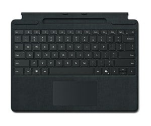 Tastatur - Microsoft Surface Pro Keyboard - keyboard - with trackpad accelerometer Surface Slim Pen 2 storage and charging tray - QWERTY - Netherlands - black Input Device - Tastatur - Nederlandsk - Svart - 8XB-00145