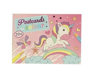 Kreative leker - Wins Holland - Postcards Coloring Unicorn - B19486-c