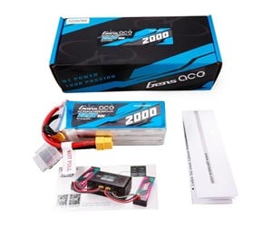 Fjernstyrt - Gens ace &Tattu 2000mAh 22.8V 60C 6S1P High Voltage Lipo Battery Pack with XT60 Plug - GEA20006S60X6